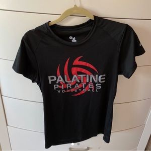 black volleyball dri fit shirt